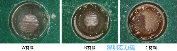 圖14- 冷球拉力試驗后，光學顯微鏡下的失效模式